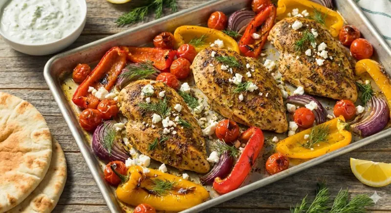 Mediterranean Sheet Pan Chicken